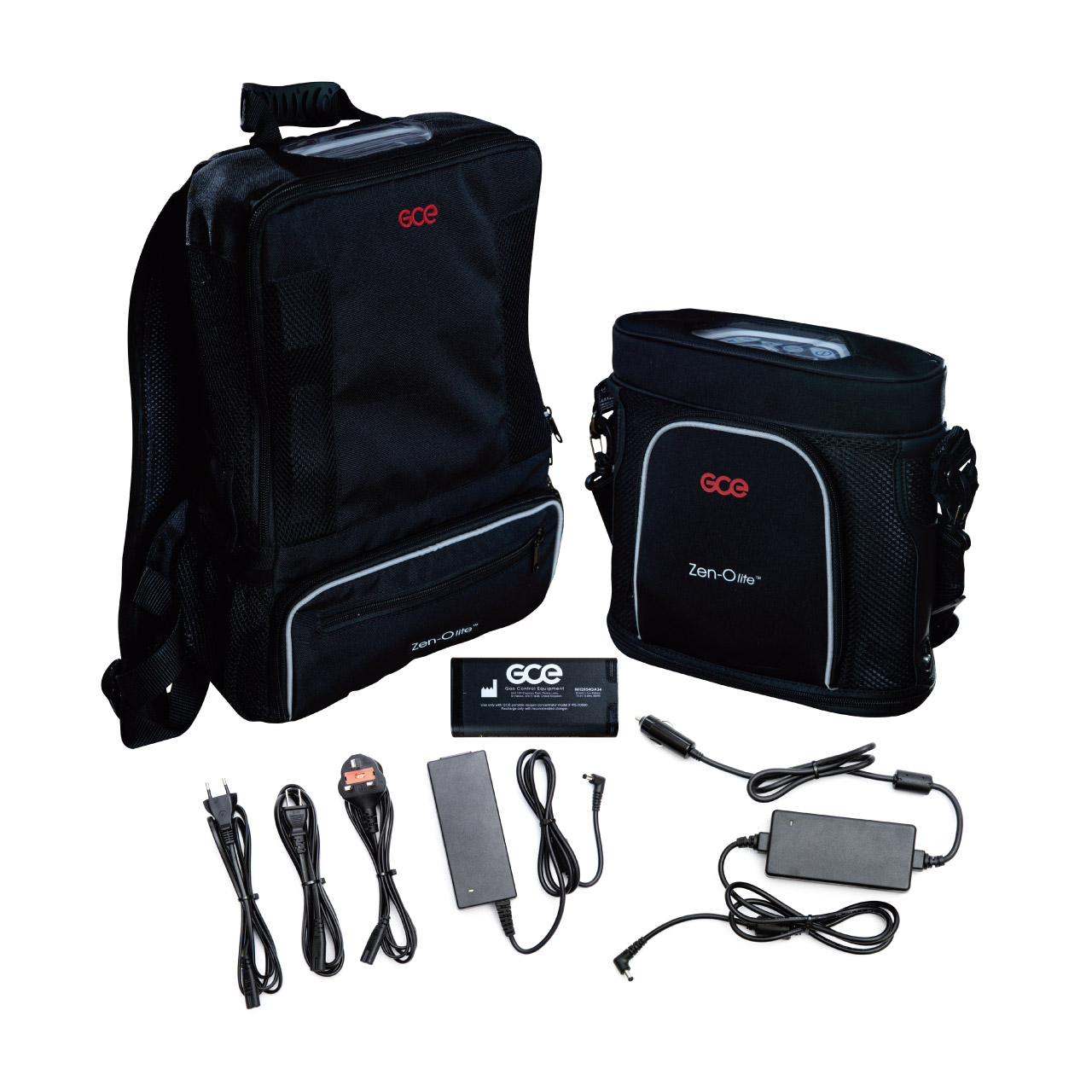 Zen-O Lite Portable Oxygen Concentrator accessories, backpack, case, power adaptors