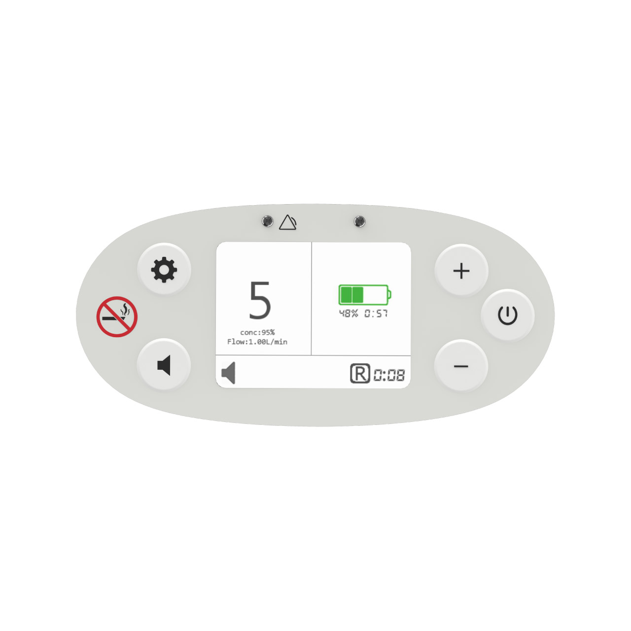 Kingon P2-E Portable Oxygen Concentrator - Top Screen and buttons